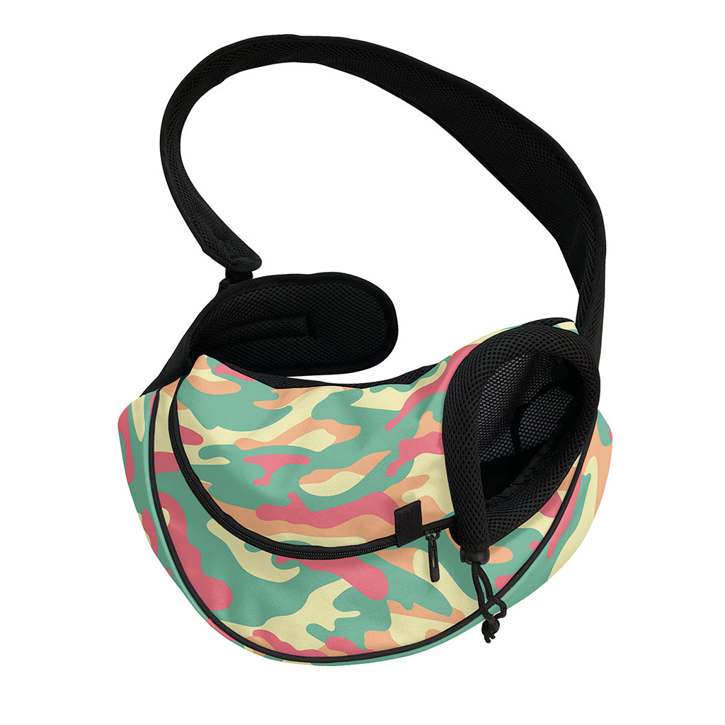 Pastel Camouflage Print Pet Sling Carrier