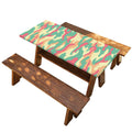 Pastel Camouflage Print Picnic Table Cover