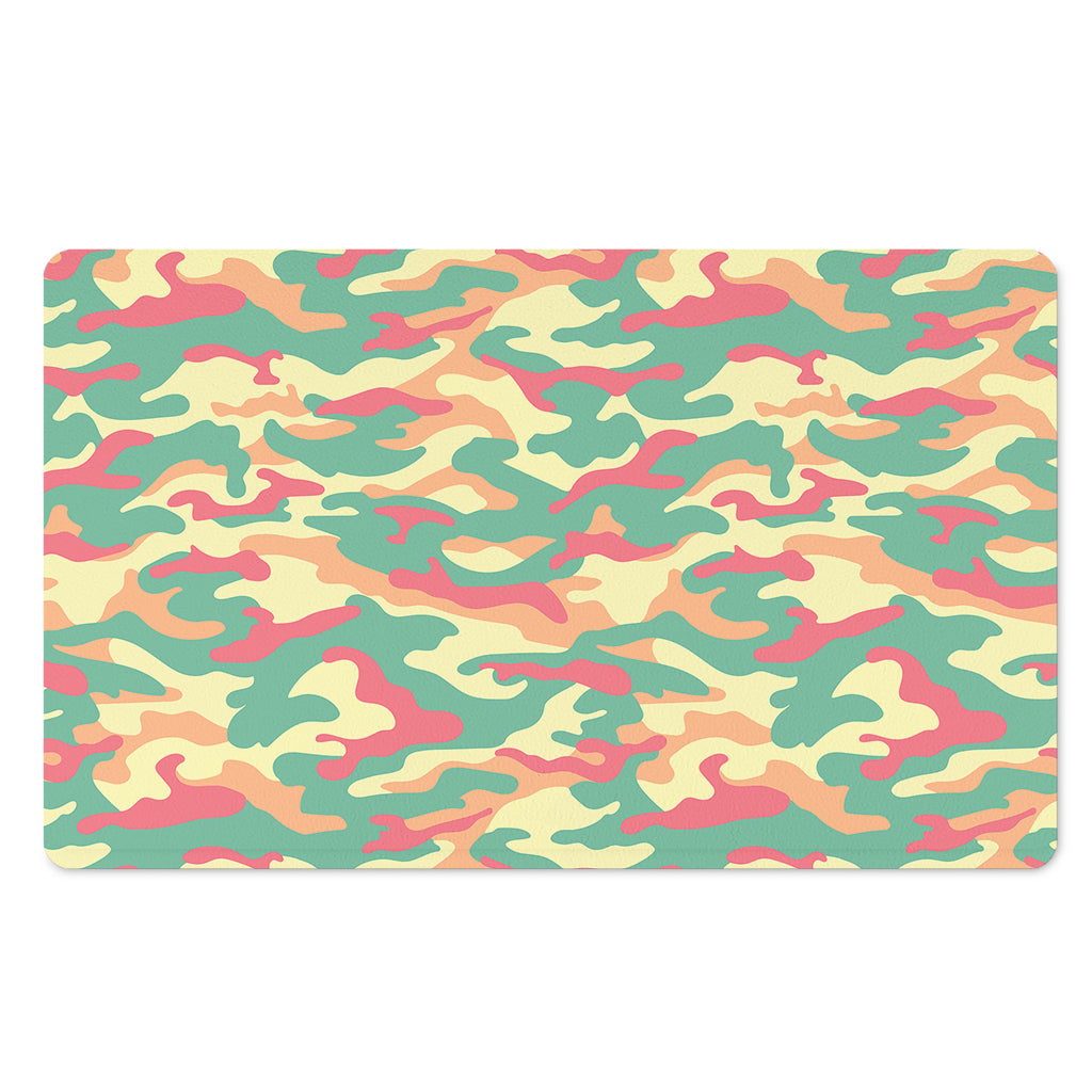 Pastel Camouflage Print Polyester Doormat