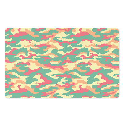 Pastel Camouflage Print Polyester Doormat