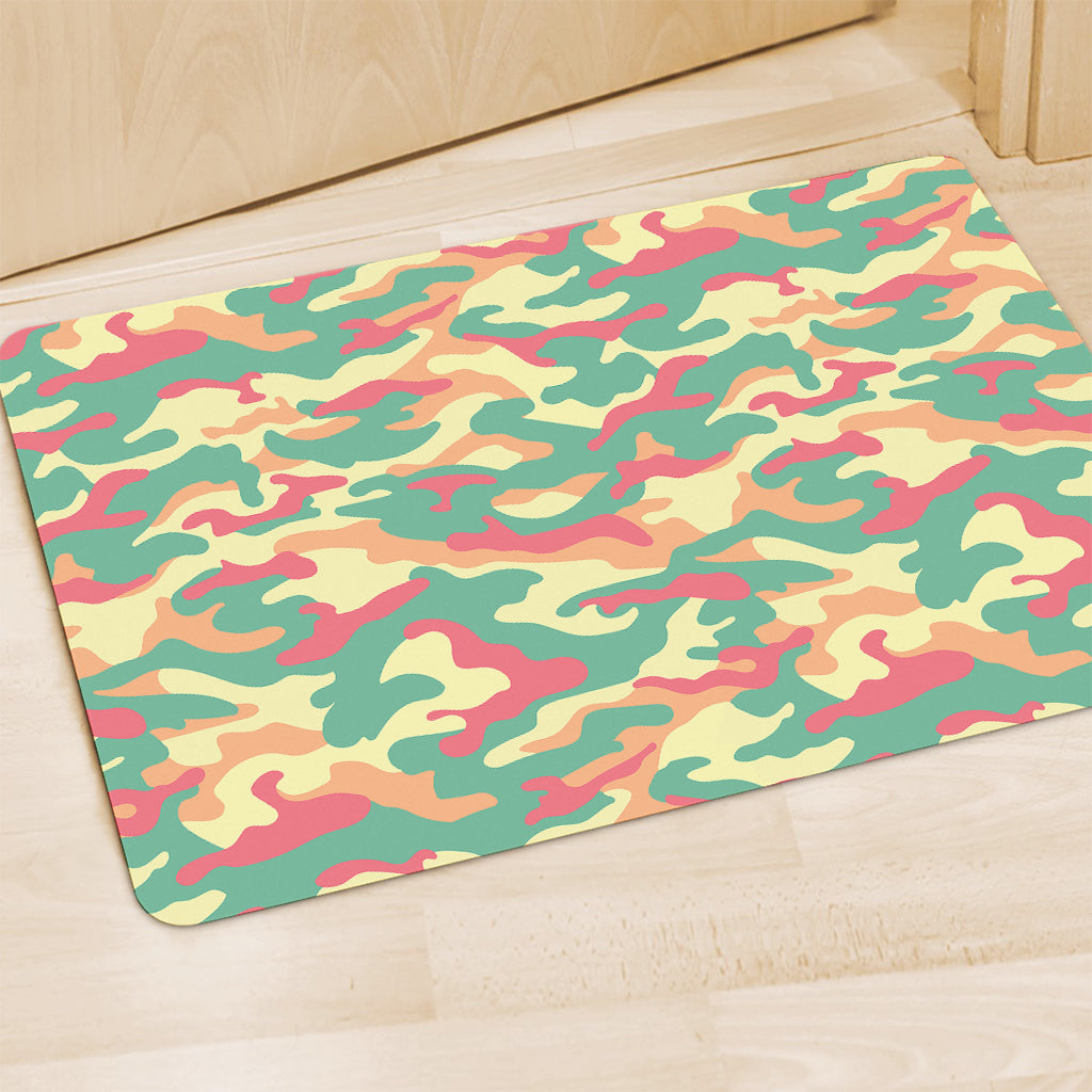 Pastel Camouflage Print Polyester Doormat
