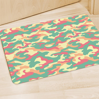 Pastel Camouflage Print Polyester Doormat