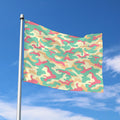 Pastel Camouflage Print Polyester Flag