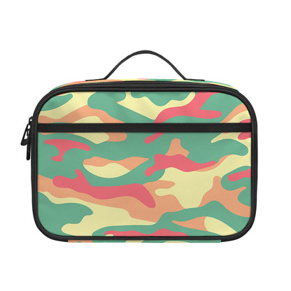 Pastel Camouflage Print Portable Lunch Bag