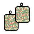 Pastel Camouflage Print Pot Holders