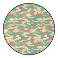 Pastel Camouflage Print Round Floor Mat