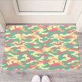 Pastel Camouflage Print Rubber Doormat