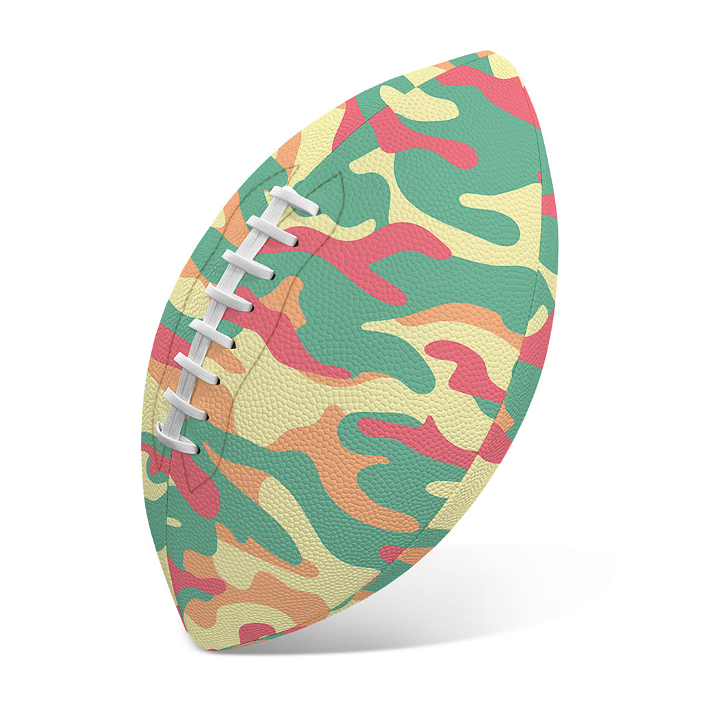 Pastel Camouflage Print Rugby Ball