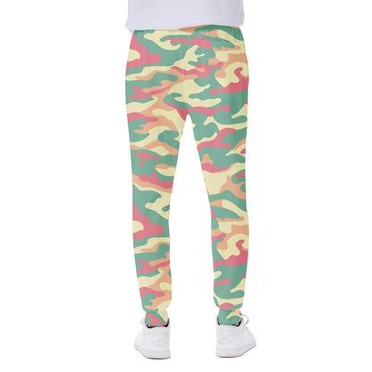 Pastel Camouflage Print Scuba Joggers