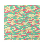 Pastel Camouflage Print Silk Bandana