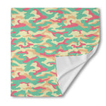 Pastel Camouflage Print Silk Bandana