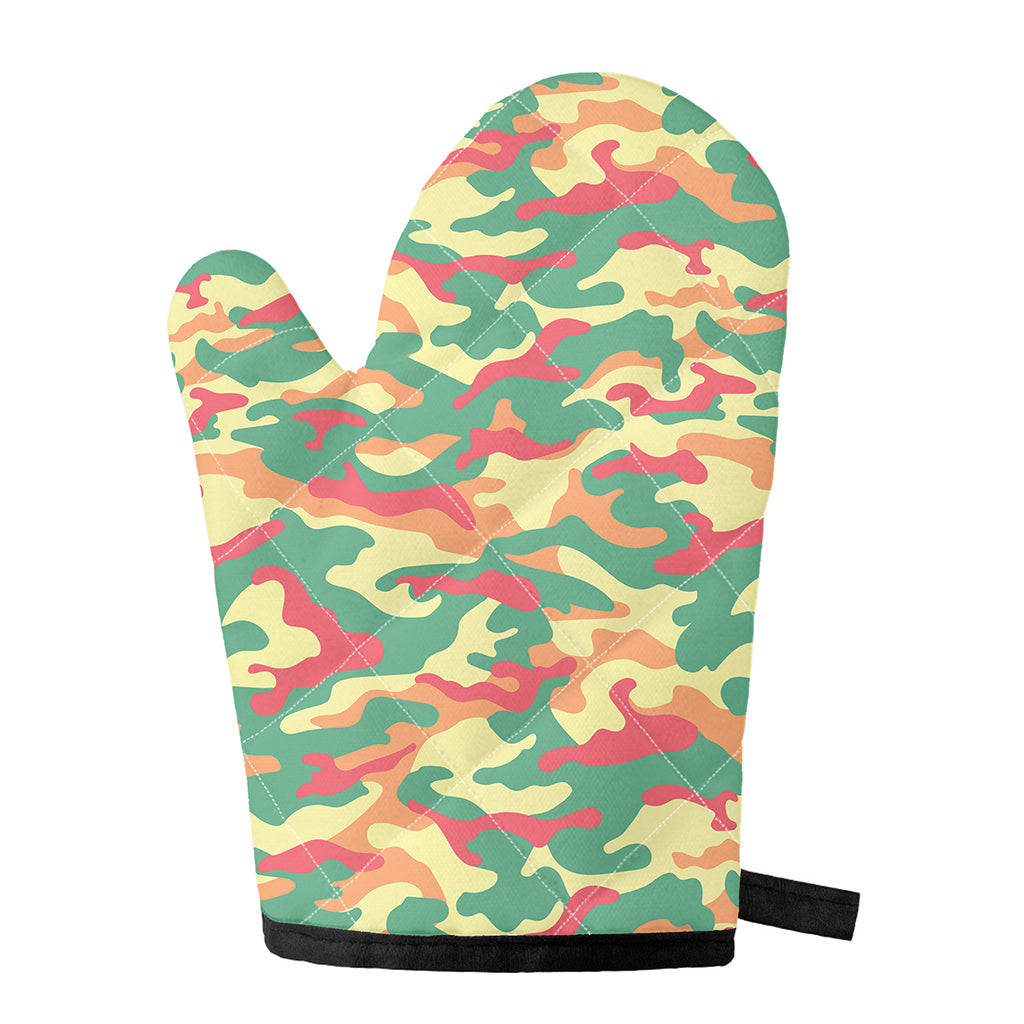 Pastel Camouflage Print Single Oven Mitt