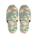 Pastel Camouflage Print Slippers