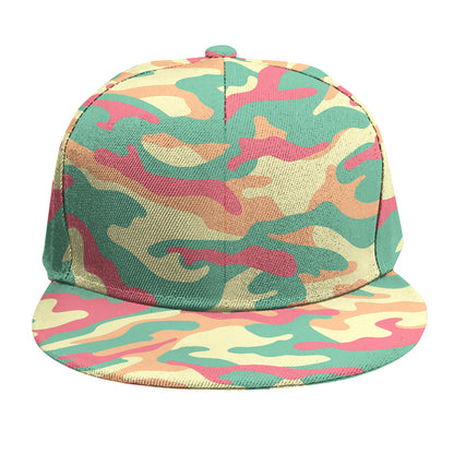 Pastel Camouflage Print Snapback Cap