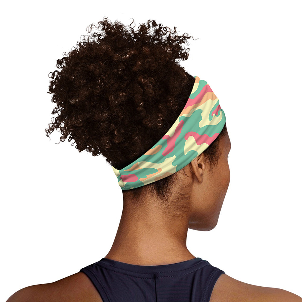 Pastel Camouflage Print Sports Headband