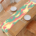 Pastel Camouflage Print Table Runner