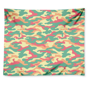 Pastel Camouflage Print Tapestry