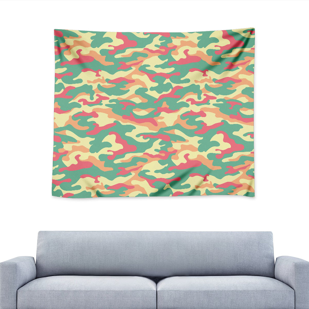 Pastel Camouflage Print Tapestry