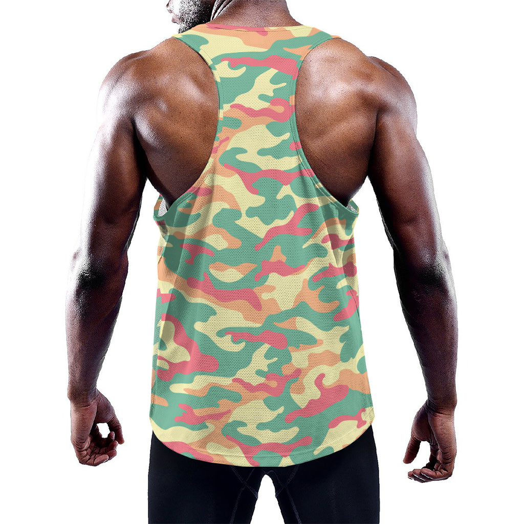 Pastel Camouflage Print Training Tank Top
