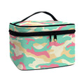Pastel Camouflage Print Travel Makeup Bag
