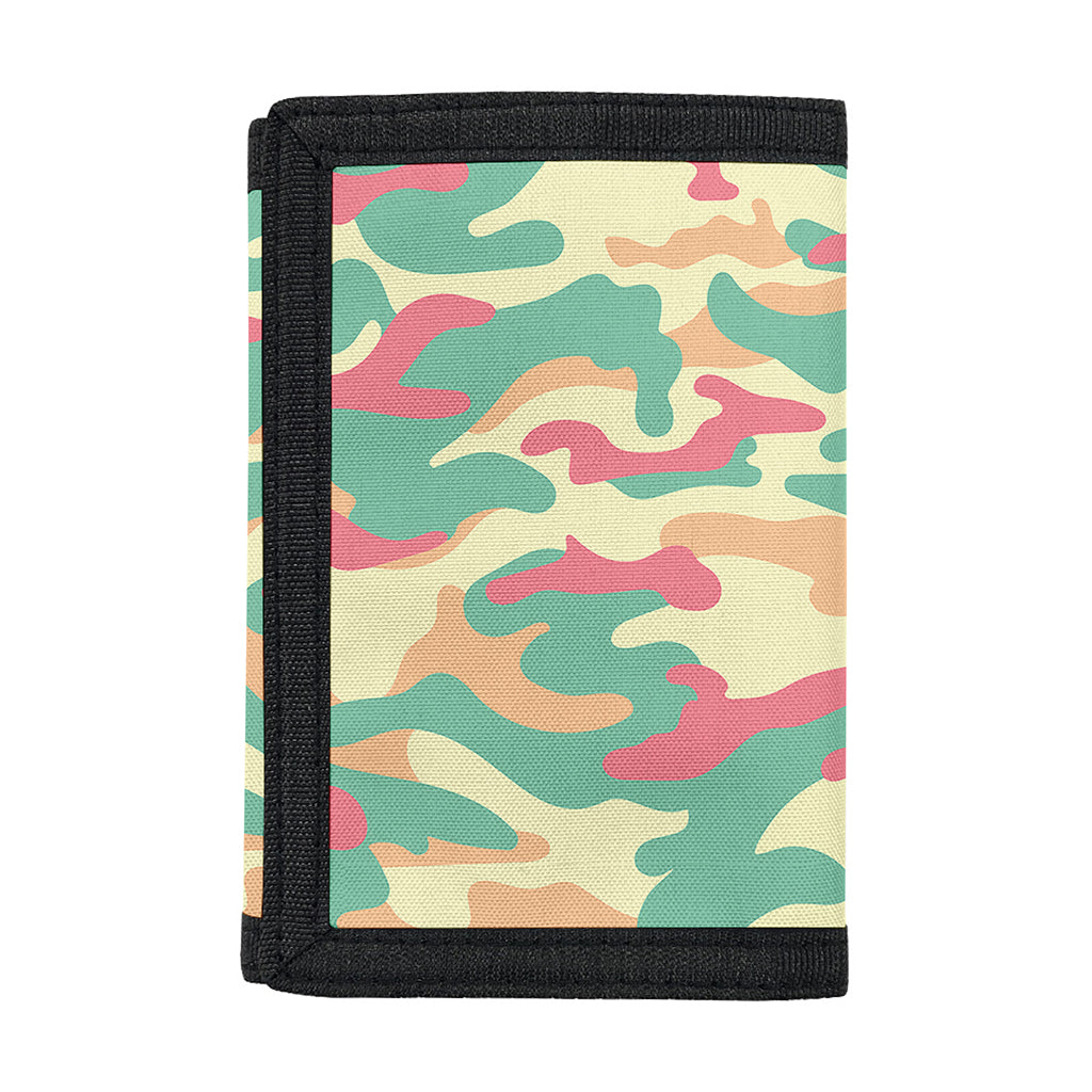 Pastel Camouflage Print Trifold Wallet