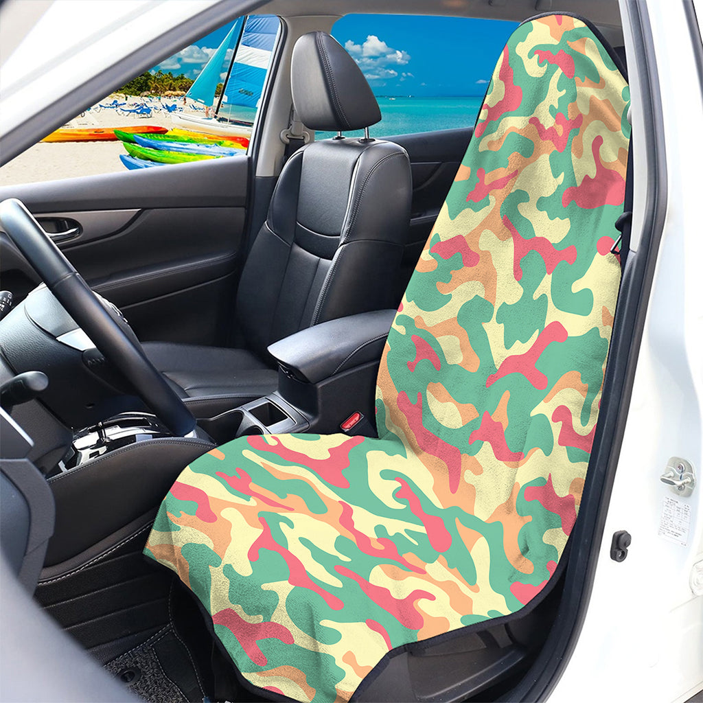 Pastel Camouflage Print Waterproof Car Seat Cover