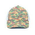Pastel Camouflage Print White Mesh Trucker Hat