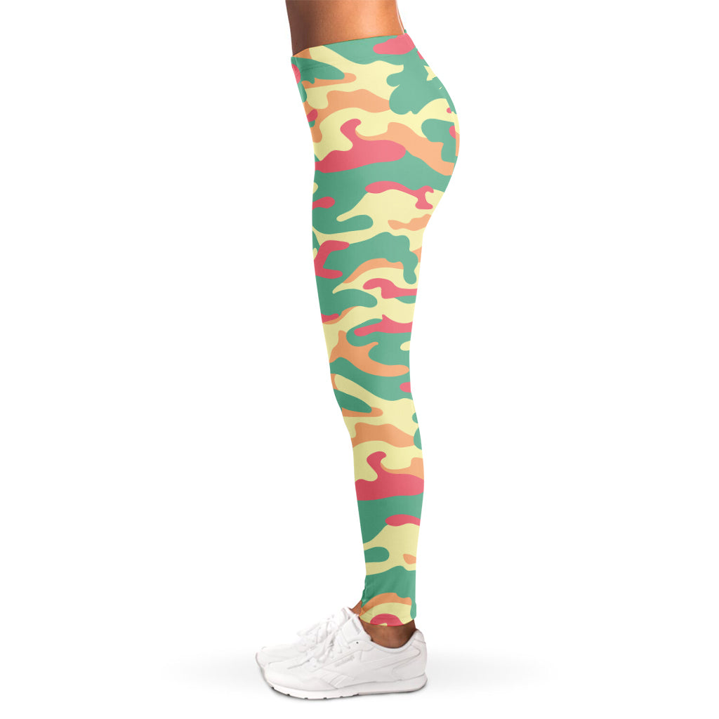 Pastel Camouflage Print Women's Leggings
