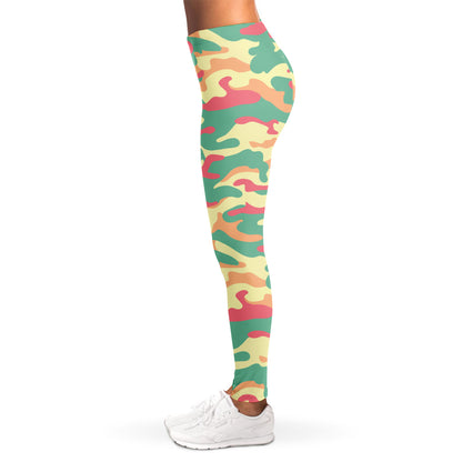 Pastel Camouflage Print Women's Leggings