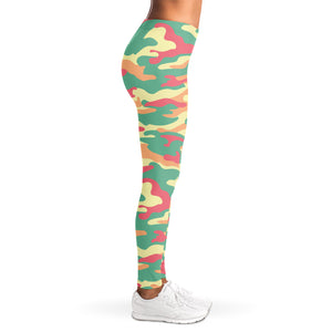 Pastel Camouflage Print Women's Leggings