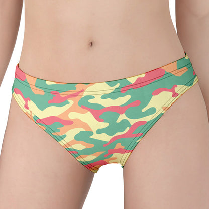 Pastel Camouflage Print Women's Panties