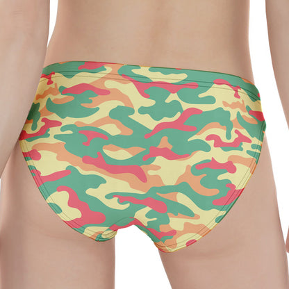 Pastel Camouflage Print Women's Panties
