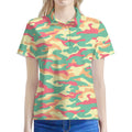 Pastel Camouflage Print Women's Polo Shirt