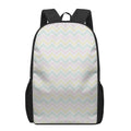 Pastel Chevron Pattern Print 17 Inch Backpack