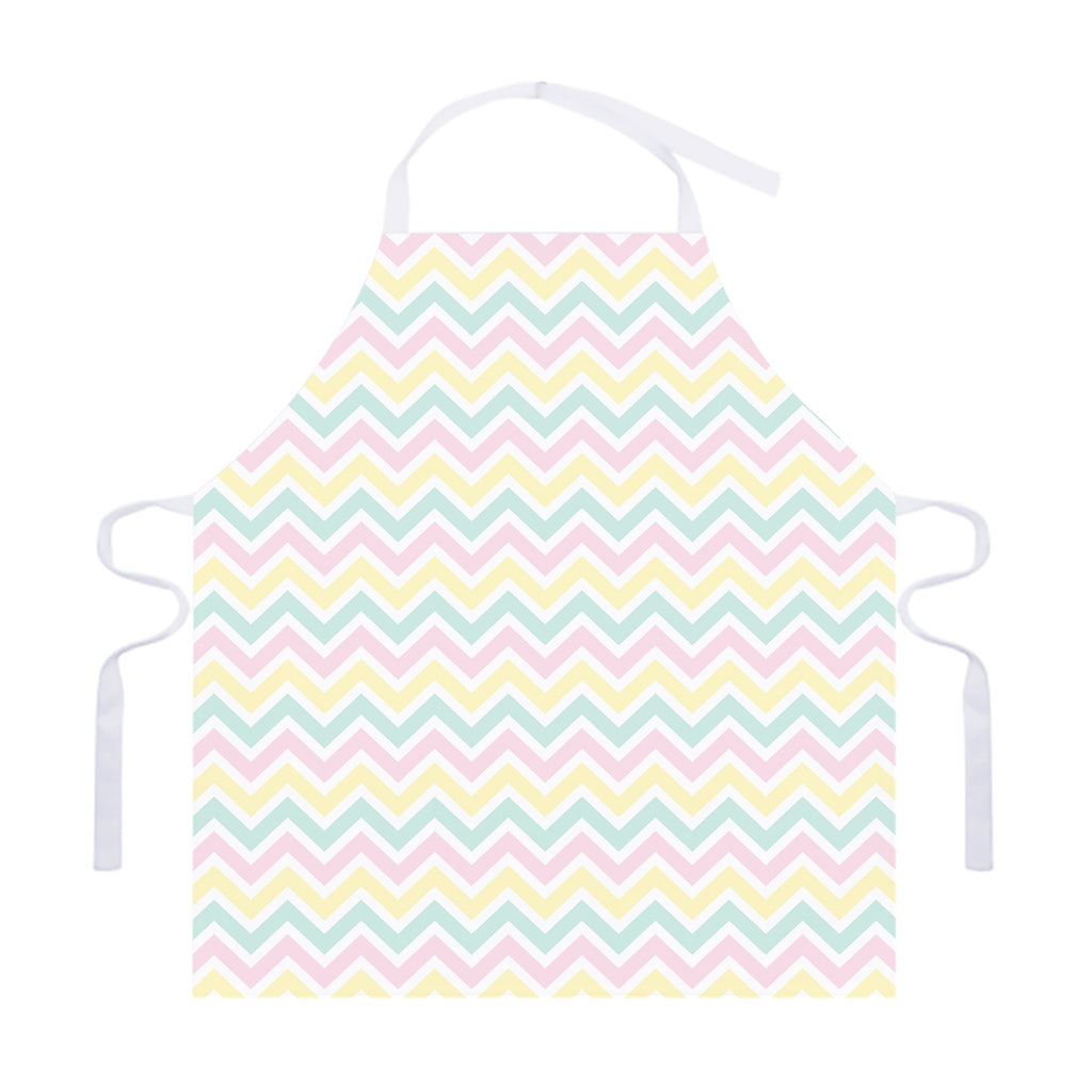 Pastel Chevron Pattern Print Adjustable Apron