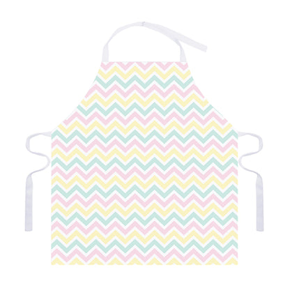 Pastel Chevron Pattern Print Adjustable Apron