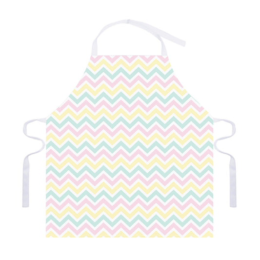 Pastel Chevron Pattern Print Adjustable Apron