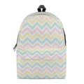 Pastel Chevron Pattern Print School Backpack