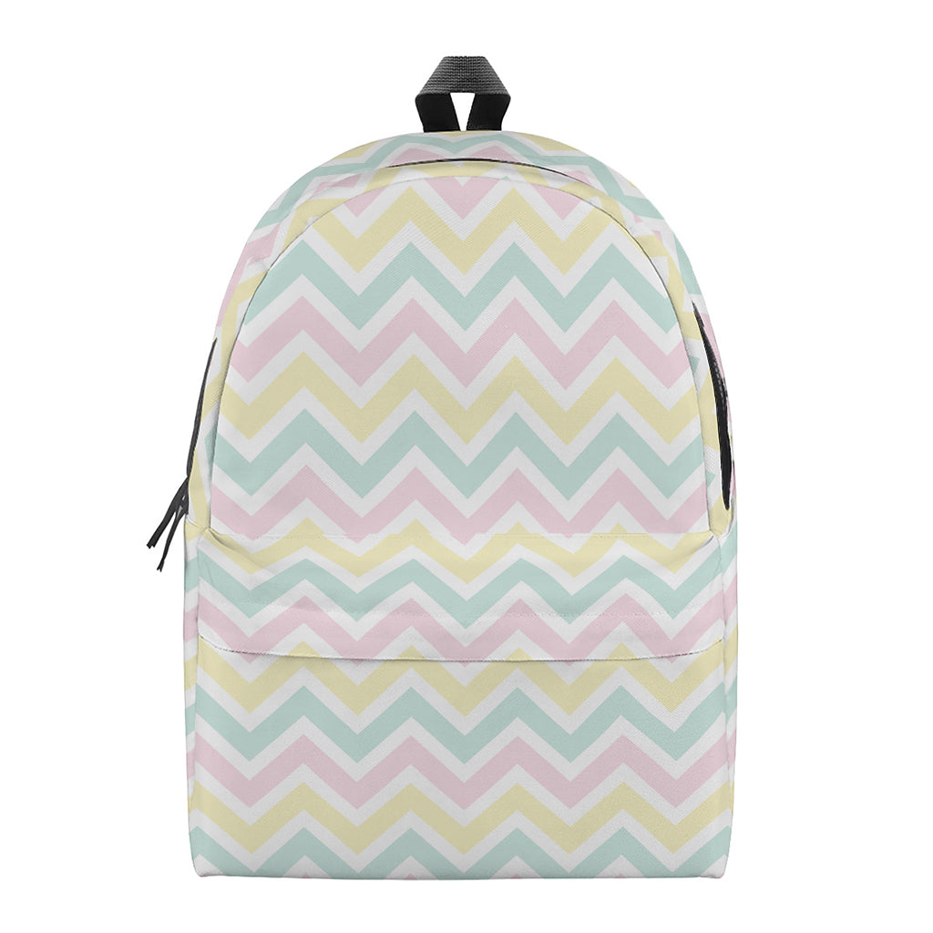Pastel Chevron Pattern Print Backpack