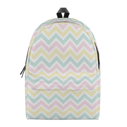 Pastel Chevron Pattern Print Backpack