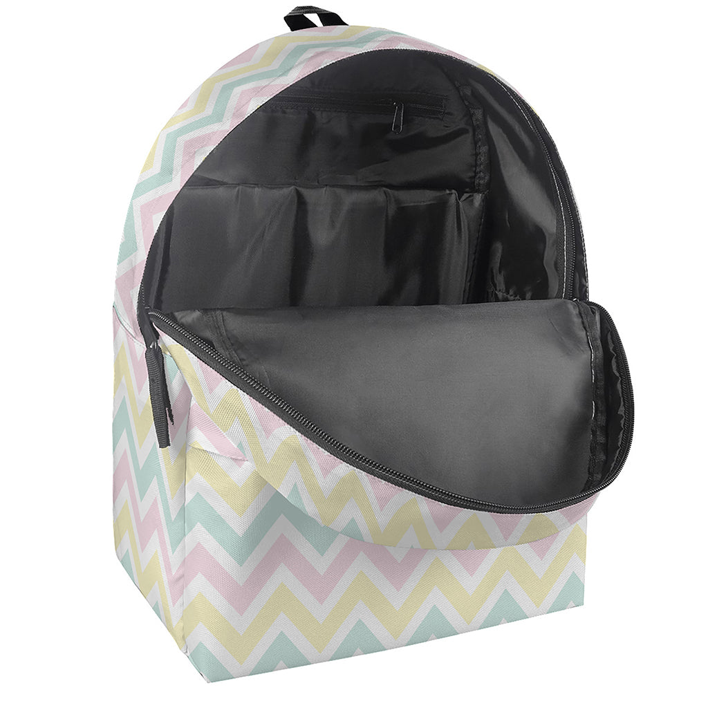 Pastel Chevron Pattern Print Backpack