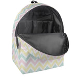 Pastel Chevron Pattern Print Backpack