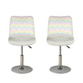 Pastel Chevron Pattern Print Bar Stool Covers