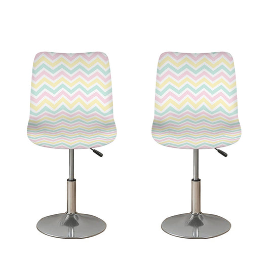 Pastel Chevron Pattern Print Bar Stool Covers