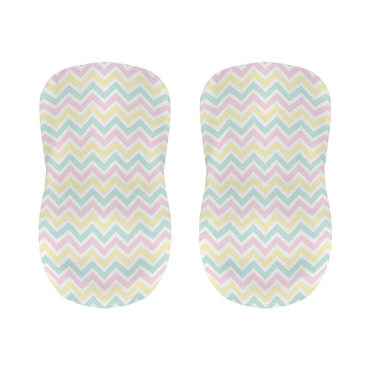Pastel Chevron Pattern Print Bar Stool Covers