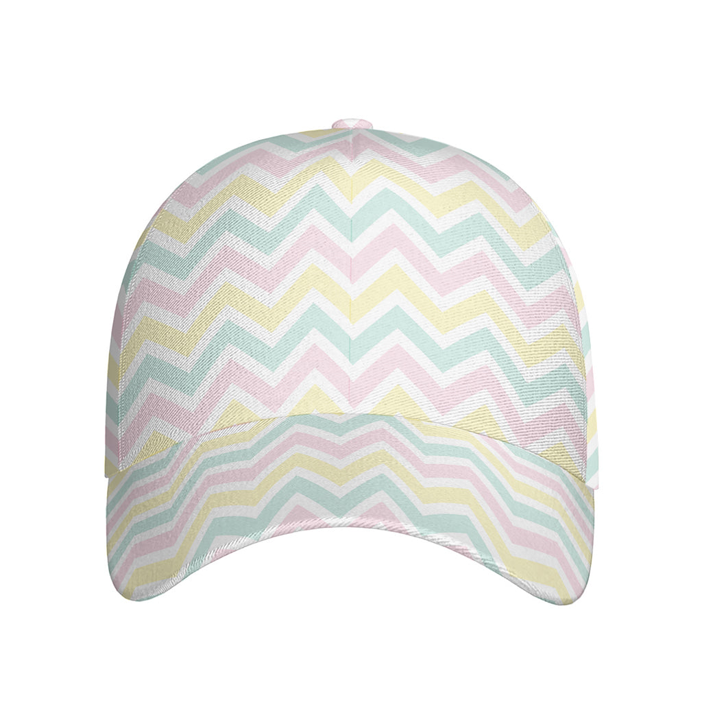 Pastel Chevron Pattern Print Baseball Cap