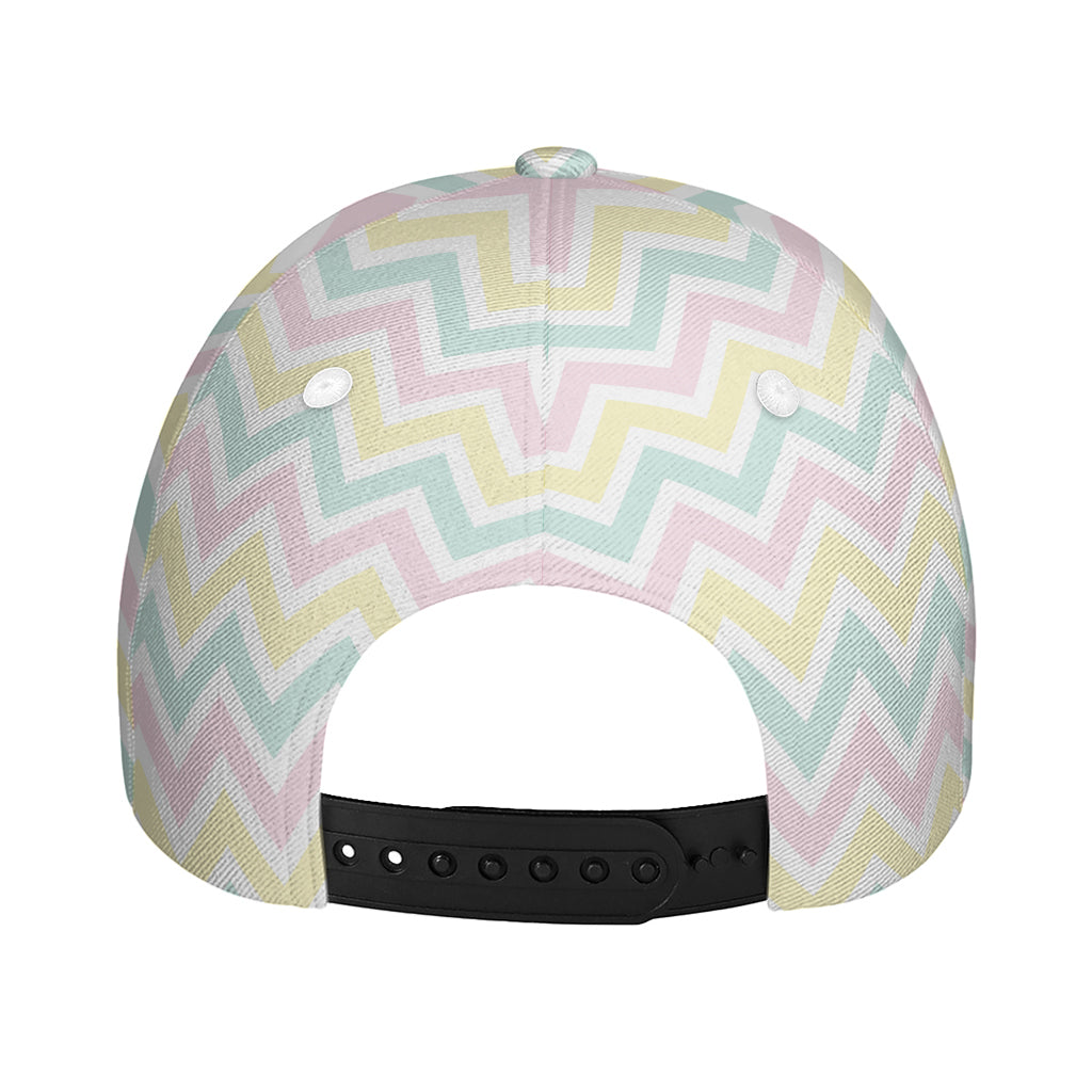 Pastel Chevron Pattern Print Baseball Cap