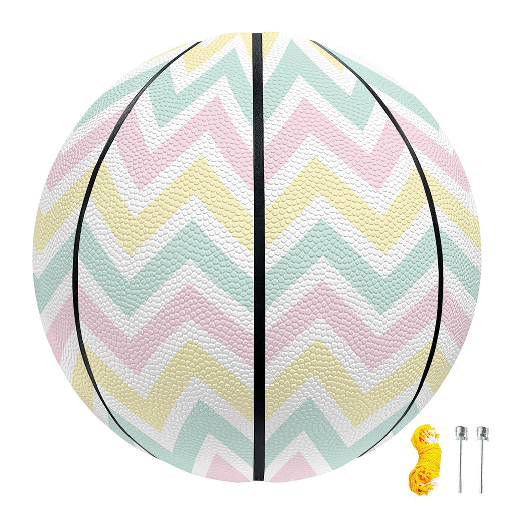 Pastel Chevron Pattern Print Basketball