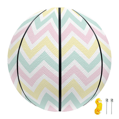 Pastel Chevron Pattern Print Basketball