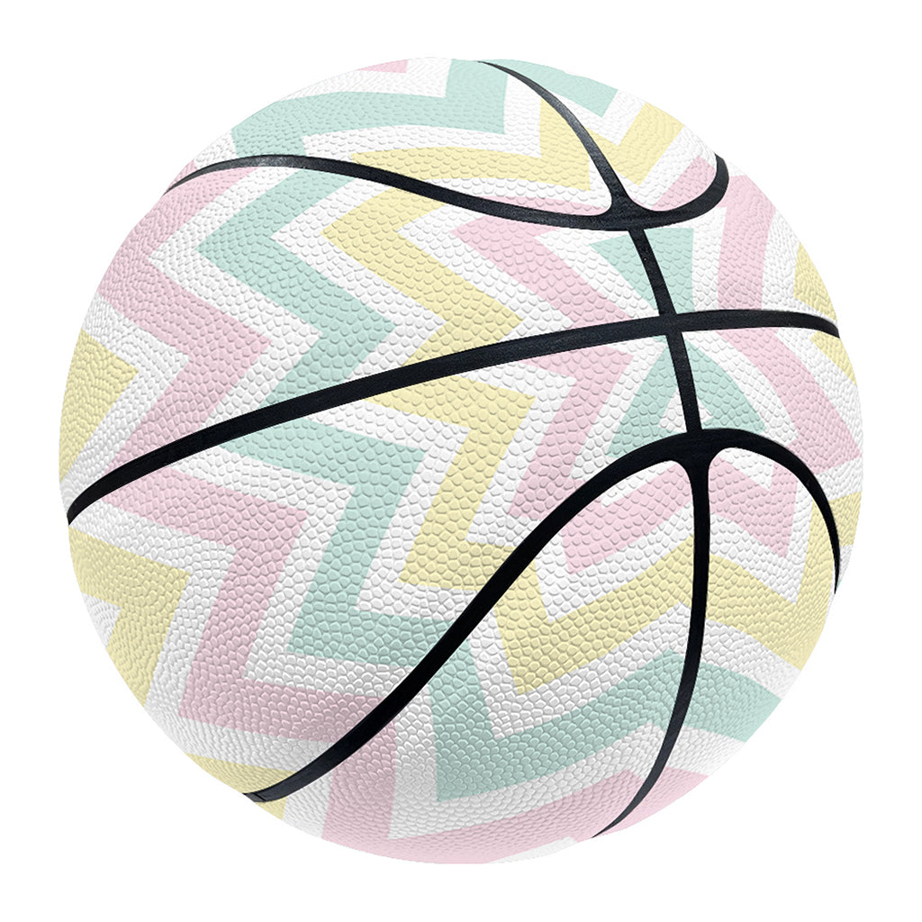 Pastel Chevron Pattern Print Basketball